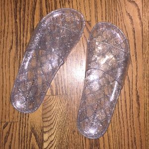Aeropostale Sparkley Jelly Slides